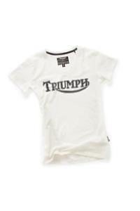 Ivory Logo - Triumph Ladies Vintage Logo T Shirt Ivory