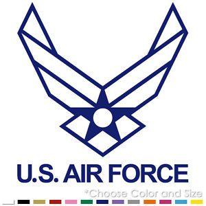 Air Force Wings Logo - US AIR FORCE USAF EMBLEM ARMY WINGS MILITARY VINYL DECAL STICKER ...