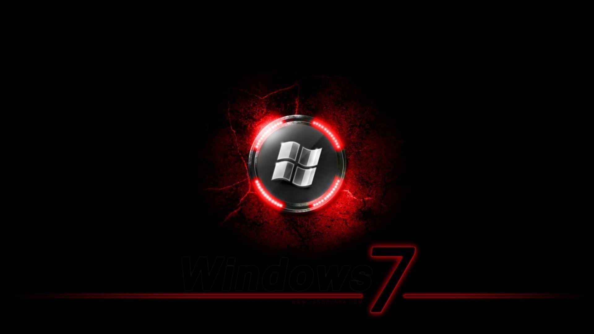 Black Windows Red Logo - Windows 7 Black N Red Wallpaper. HDWallpaperfreebie