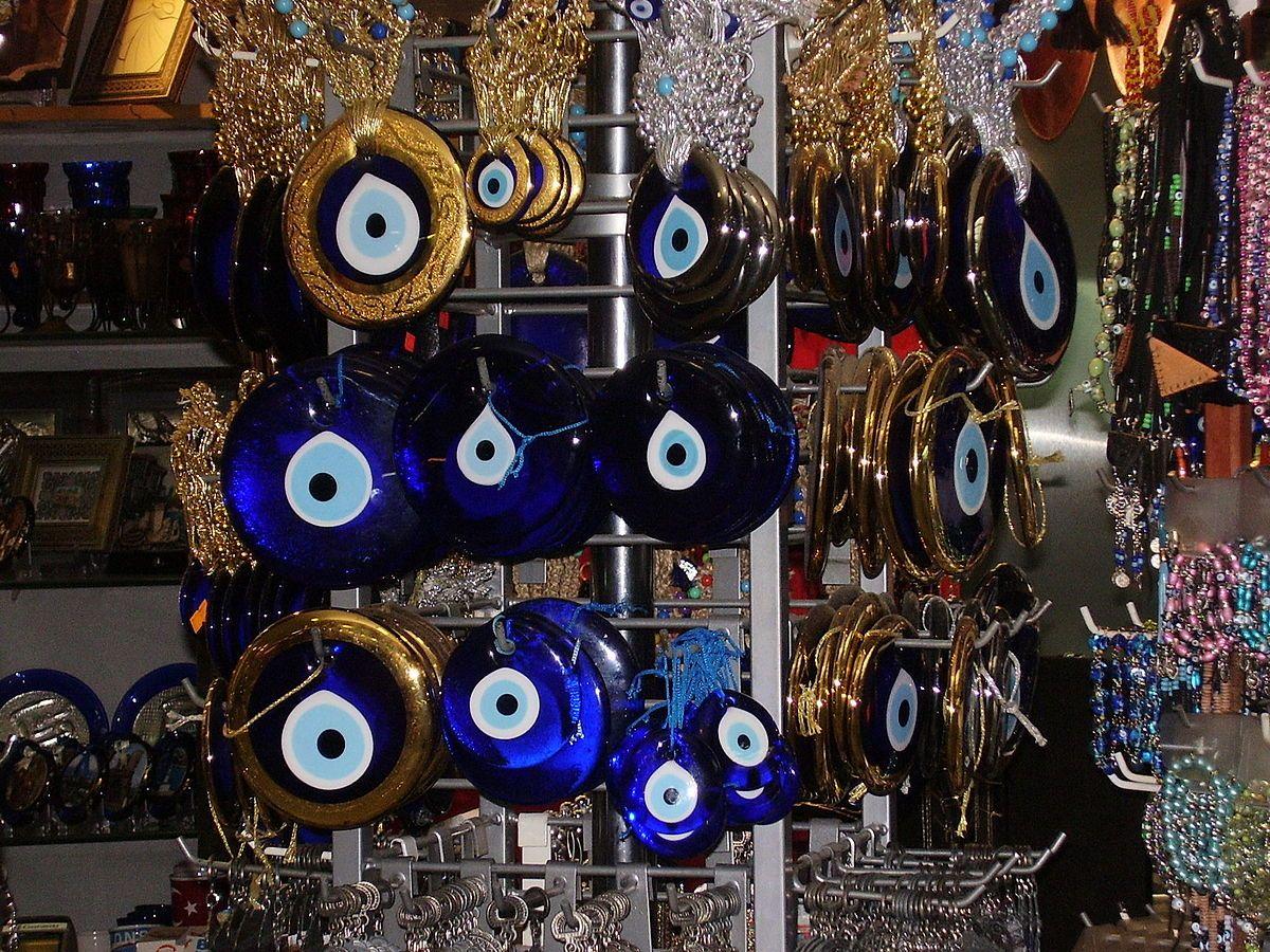 Blue and White Eye Logo - Evil eye