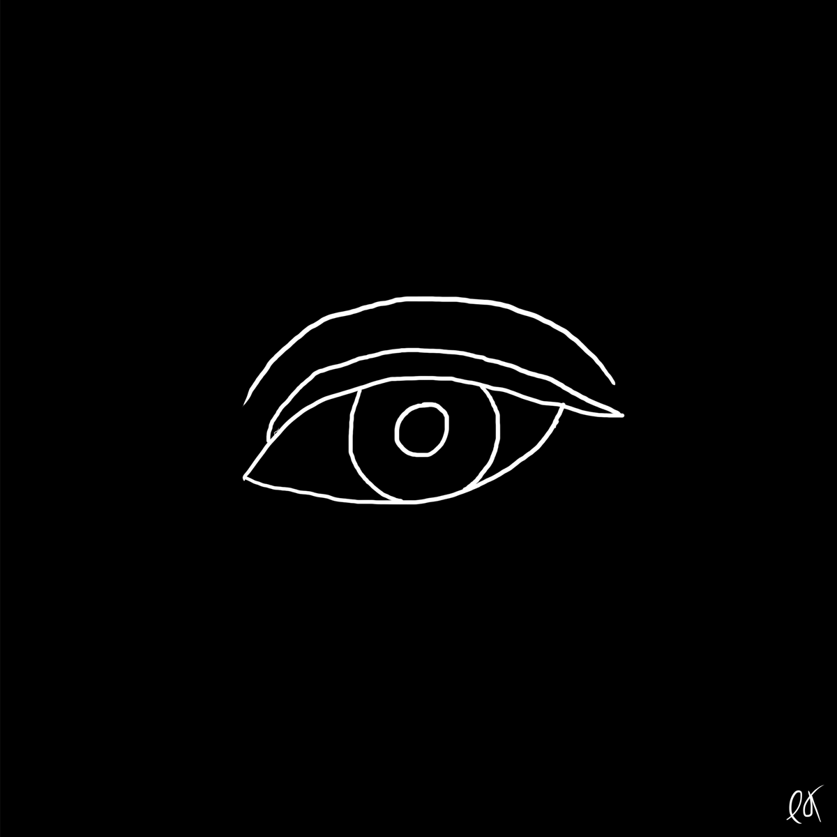 Blue and White Eye Logo - Black and white blink GIF on GIFER - by Gobar