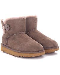UGG Boots Logo - Ugg Volta Leather Ankle Boots in Brown - Lyst