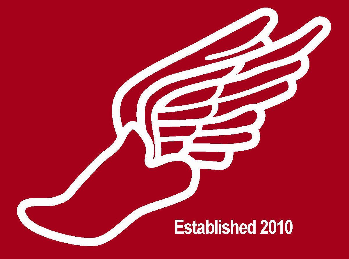Red Foot with Wing Logo - Winged foot Logos