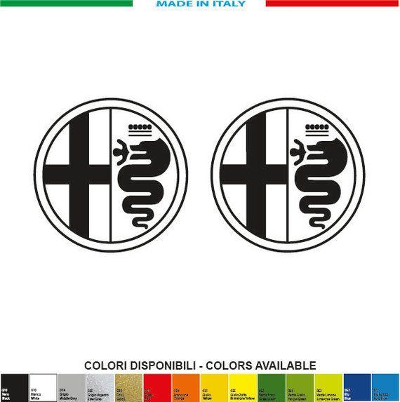 mm Car Logo - ALFA ROMEO Emblem Logo stickers 2 Classic Car Kit mm. 100xmm. | Etsy