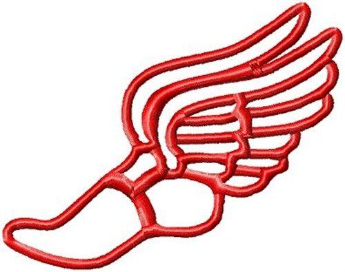 Red Winged Foot Logo - Red foot wing Logos