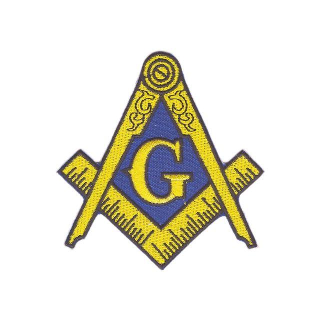 Blue and Gold Square Logo - Fashion models Patching of jeans MASONIC LOGO Gold & blue or BLACK&