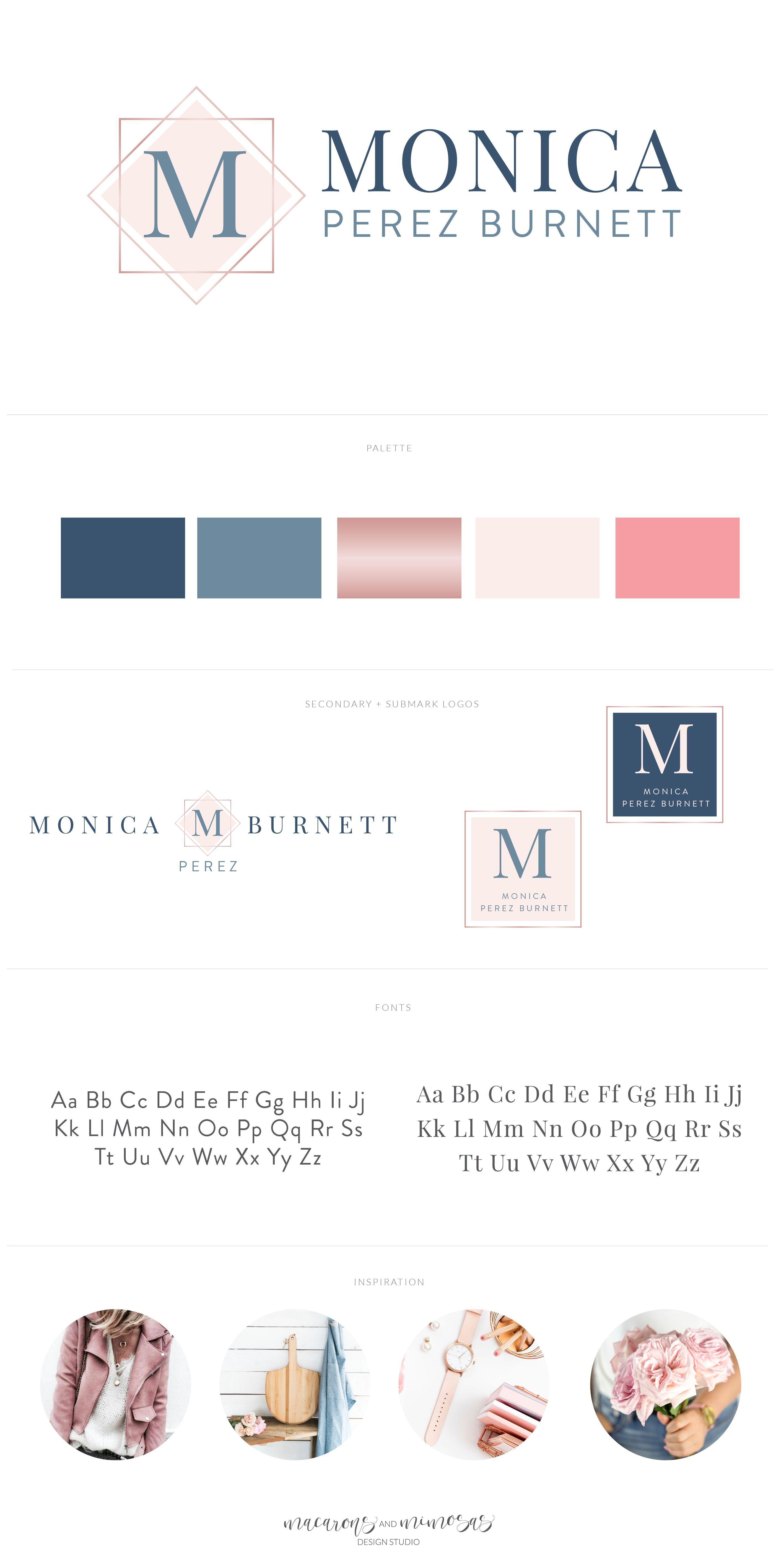 Blue and Gold Square Logo - Monica Burnett. Design. Design, Corporate identity design, Logo