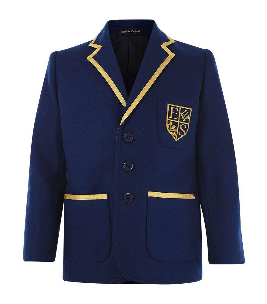 Blue and Gold Square Logo - BLZ-39-ESS - Eaton Square blazer - Royal/gold/logo - Outerwear and ...