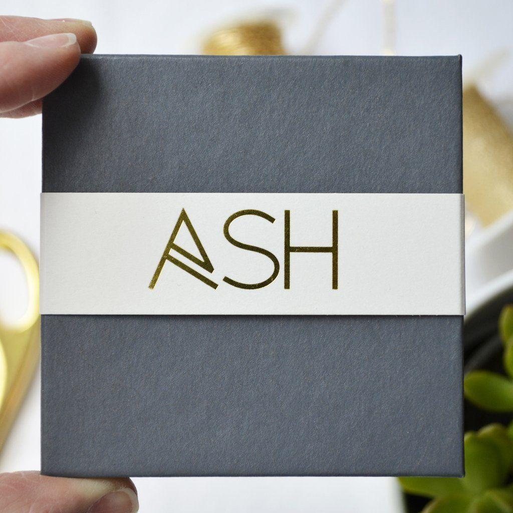 Blue and Gold Square Logo - Blue and Gold Square Necklace – ASH Jewelry Studio