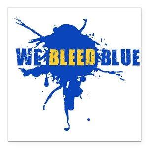 Blue and Gold Square Logo - I Bleed Black And Gold Car Magnets - CafePress
