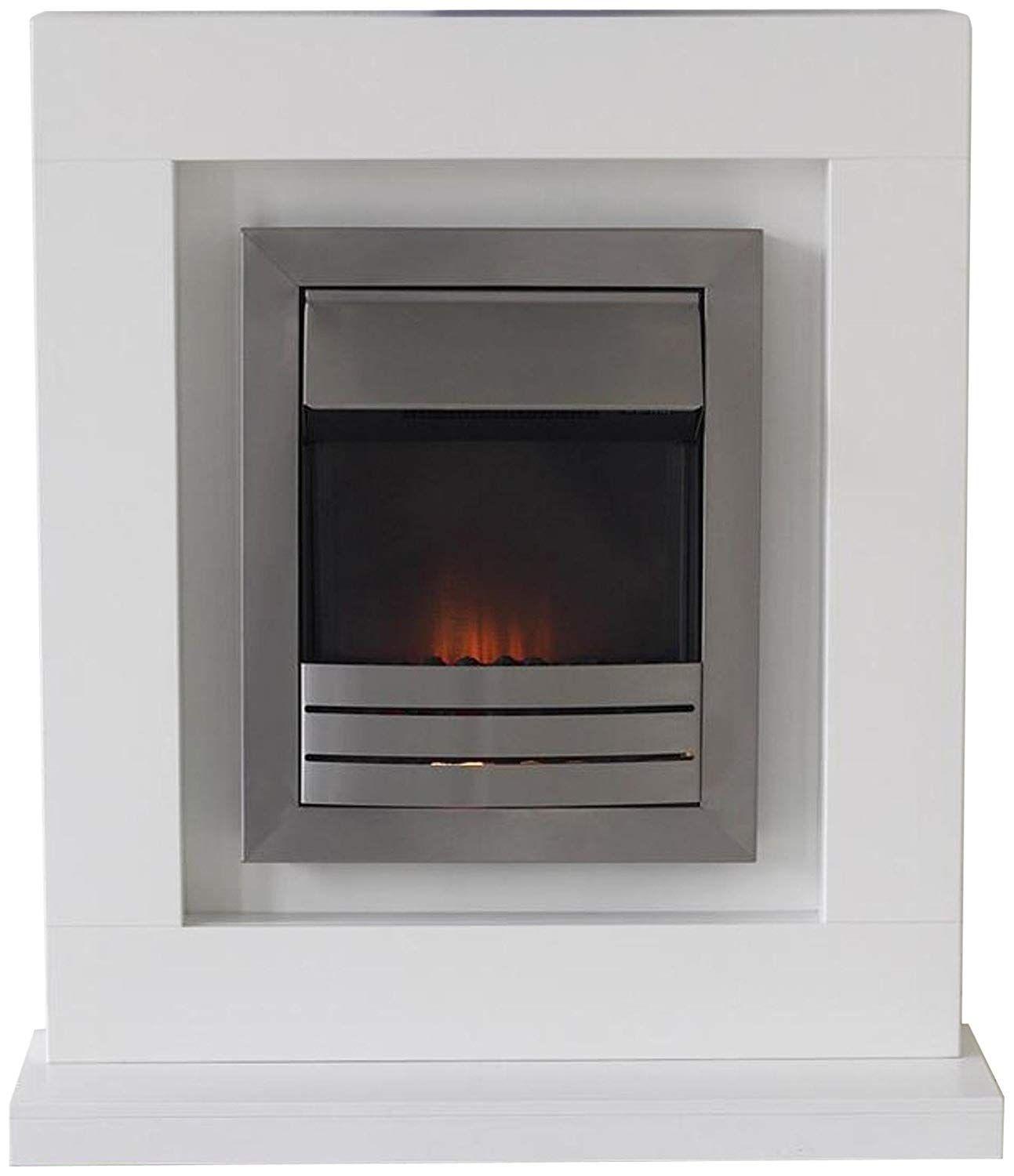 Rectangle Black White Flame Logo - Degas White Flame Electric Fireplace: Amazon.co.uk: Kitchen & Home