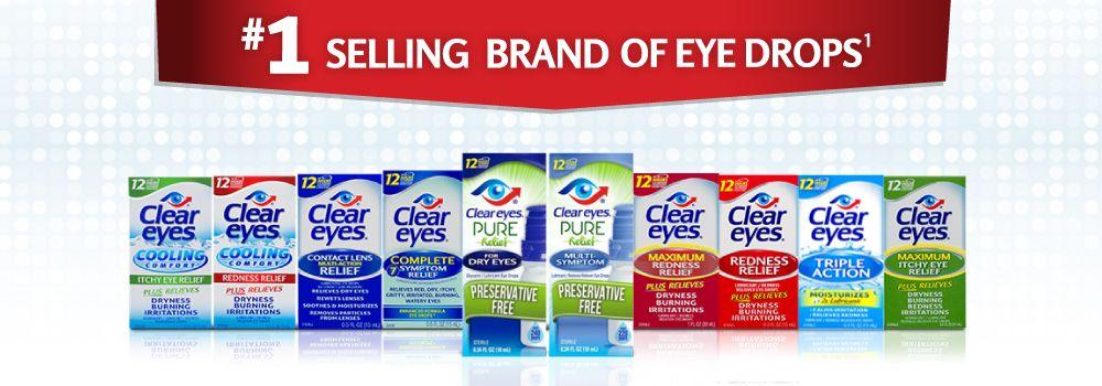Clear Eyes Logo - Clear Eyes Eye Drops, Lubricant Redness Reliever, Cooling Comfort
