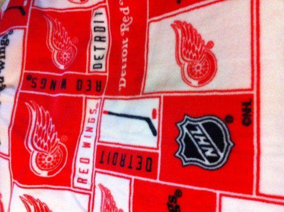 In the Back of It with a Red Foot Wing Logo - Red Wing NHL 6 Foot By 5 Foot Fleece Tie Blanket Back 2017 Ronix ...