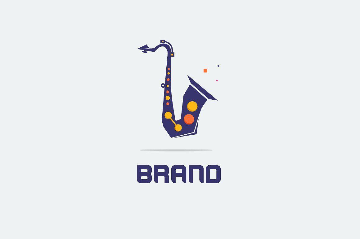 Saxophone Logo - Saxophone Logo ~ Logo Templates ~ Creative Market