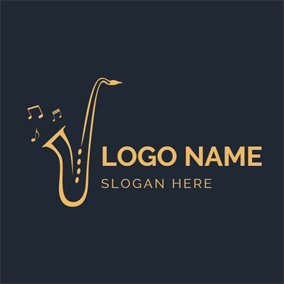 Saxophone Logo - Free Jazz Logo Designs | DesignEvo Logo Maker
