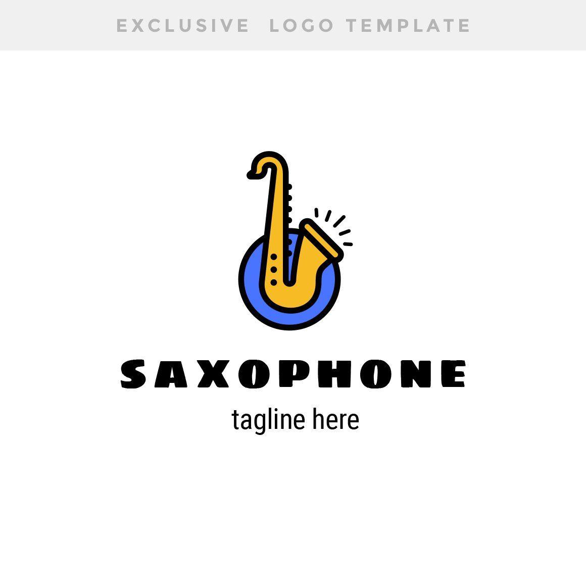 Saxophone Logo - Saxophone Exclusive Logo Template – biglogoshop