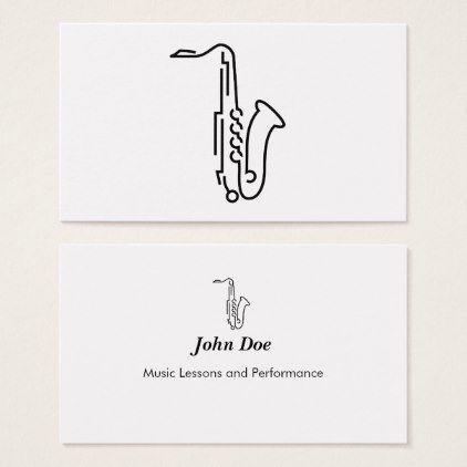 Saxophone Logo - Saxophone Logo - Business Card | office gifts | Business card logo ...
