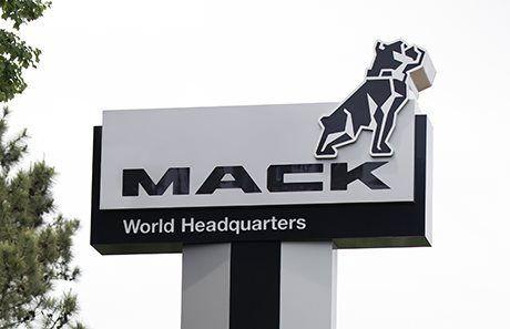 New Mack Logo - Acrylic used in Mack Trucks' new brand logo signage | PlasticsToday