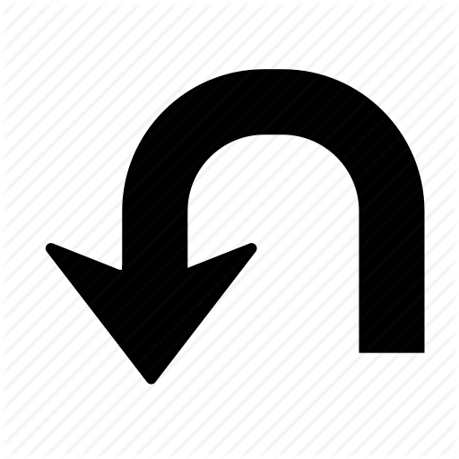 U-turn Like a Arrow Logo - Arrow, back, return, turn, u turn, u-turn, uturn icon