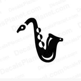 Saxophone Logo - Saxophone (sax) decal, vinyl decal sticker, wall decal - Decals Ground