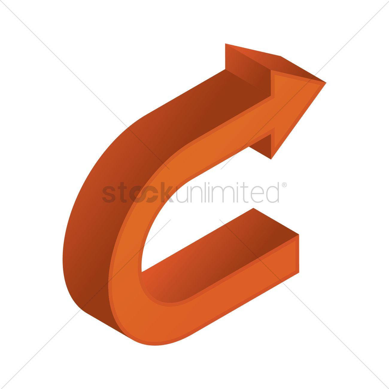 U-turn Like a Arrow Logo - 3d u turn arrow Vector Image - 1827990 | StockUnlimited