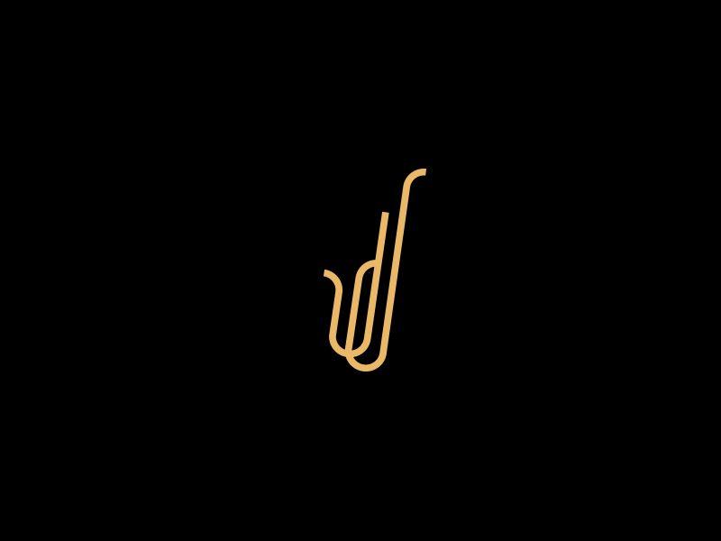 Saxophone Logo - JJ - Saxophonist logo by Leszek Cielma | Dribbble | Dribbble