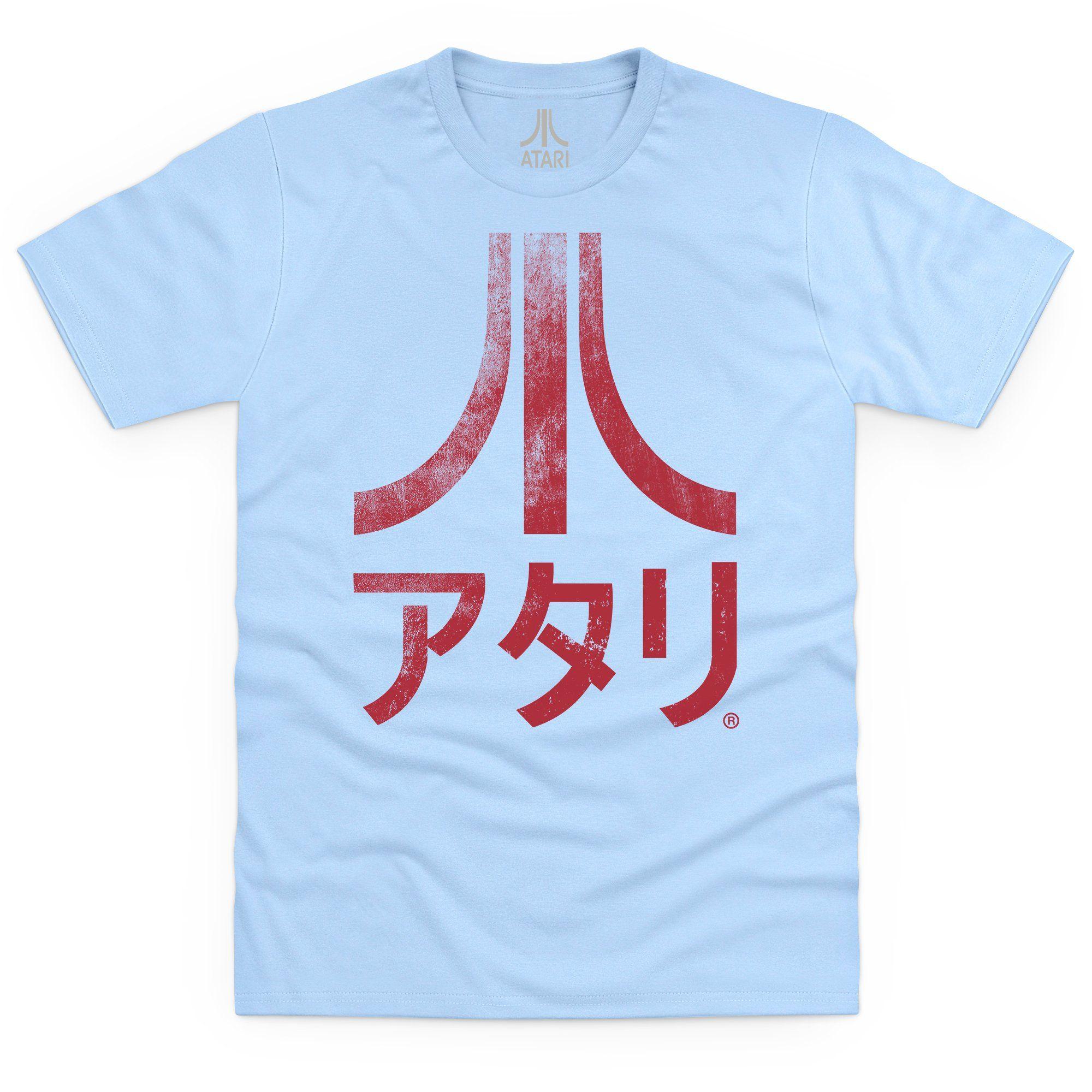 Blue Japanese Logo - Official Atari Japanese Logo T Shirt – ShotDeadInTheHead