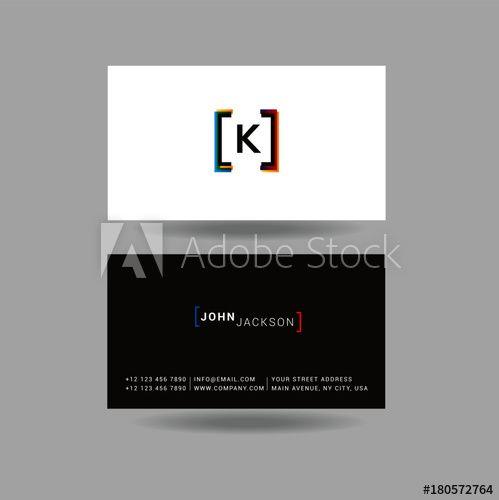 USA K Logo - Letter K Logo with Business Card Template Vector. - Buy this stock ...