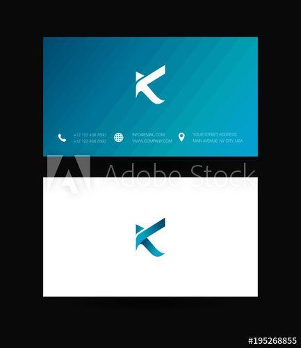 USA K Logo - Letter K Logo icon with business card vector template. this