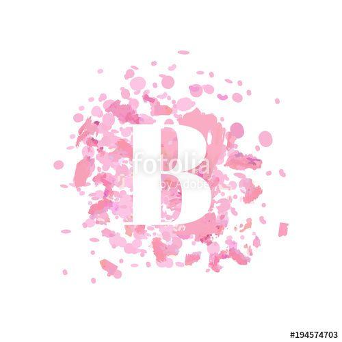 Pink B Logo - Abstract letter B logo, Beauty salon logo design template. Letter B ...