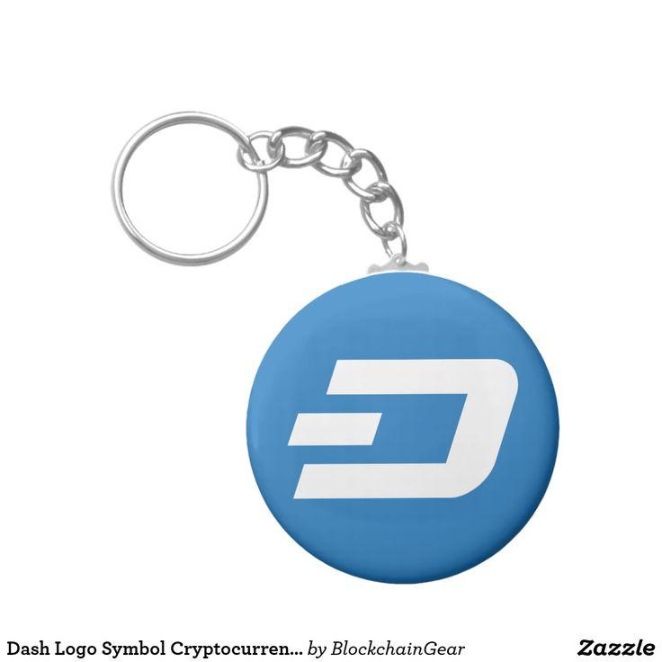 Dash Symbol Logo - Dash Logo Symbol Cryptocurrency Coin Keychain. Blockchain Gear