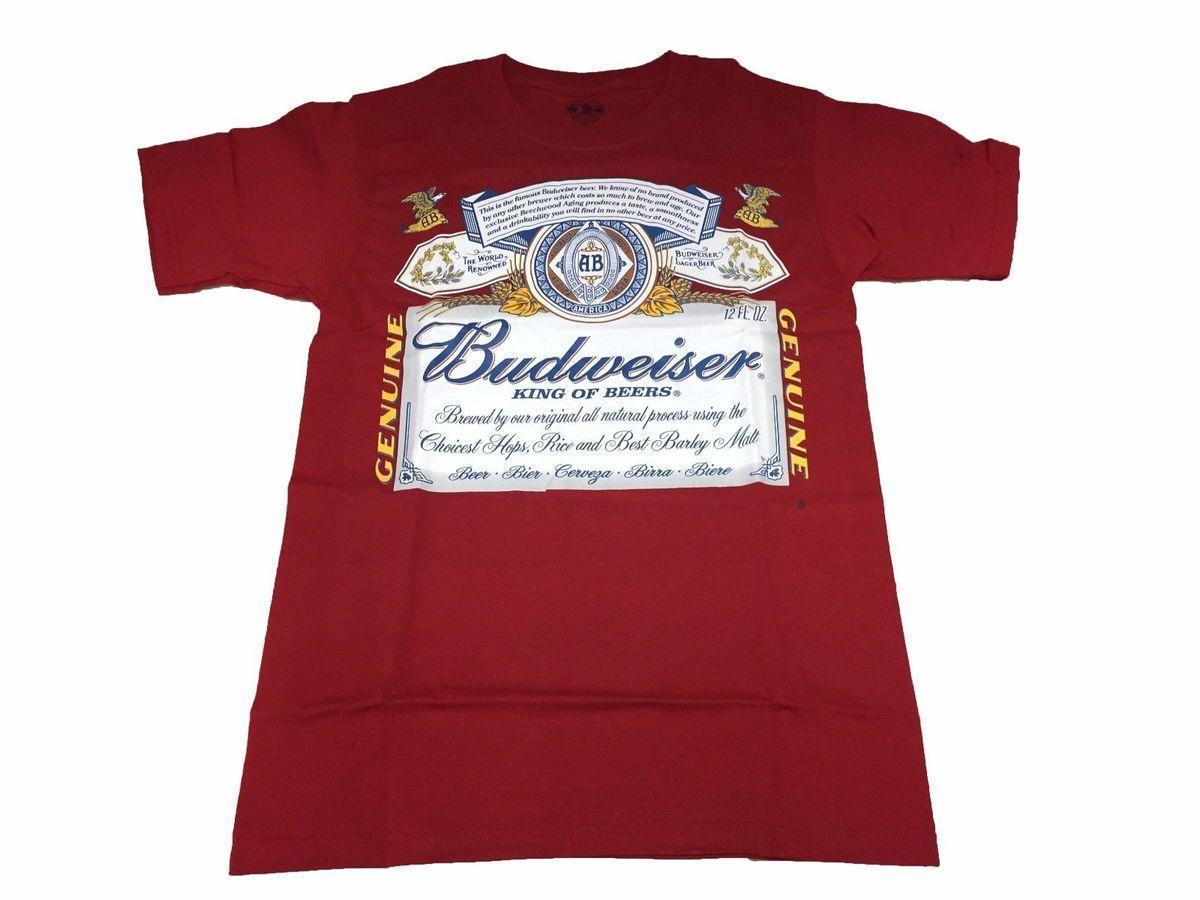 Beer Can Logo - Budweiser Beer Can Logo Classic Alcohol Lager Beer Men'S T Shirt 2