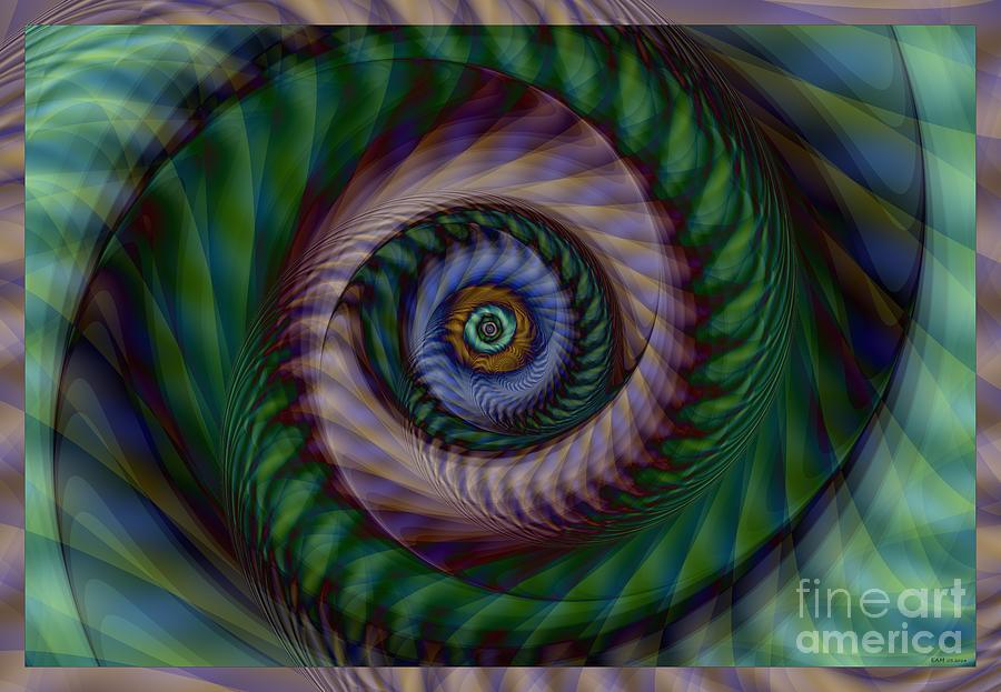 Green Spiral Eye Logo - Spiral Eye Digital Art by Elizabeth McTaggart