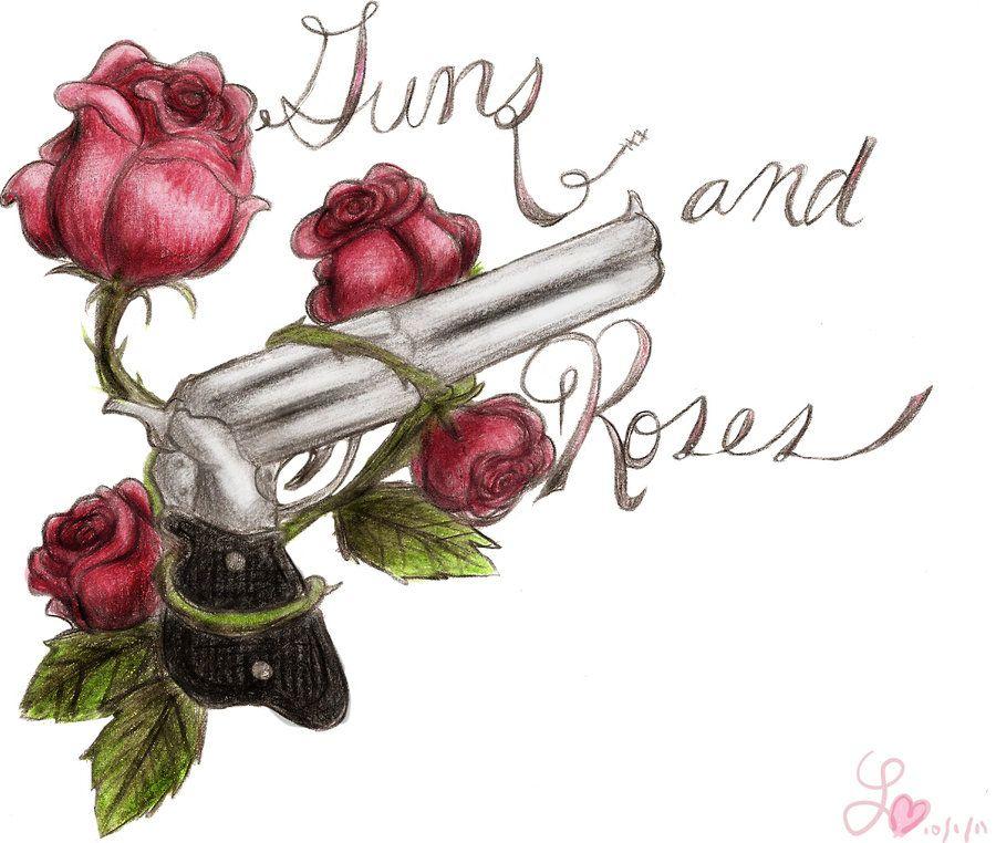 Pink Guns N' Roses Logo - Tattoo Ideas by James Hanson
