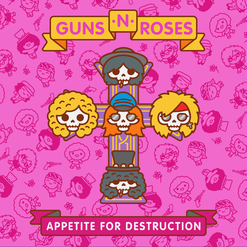 Pink Guns N' Roses Logo - Guns n roses GIFs the best GIF on GIPHY