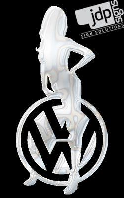 Sexy Volkswagen Logo - JDP Signs – VW SEXY GIRL CHROME EFFECT VINYL DECAL STICKER