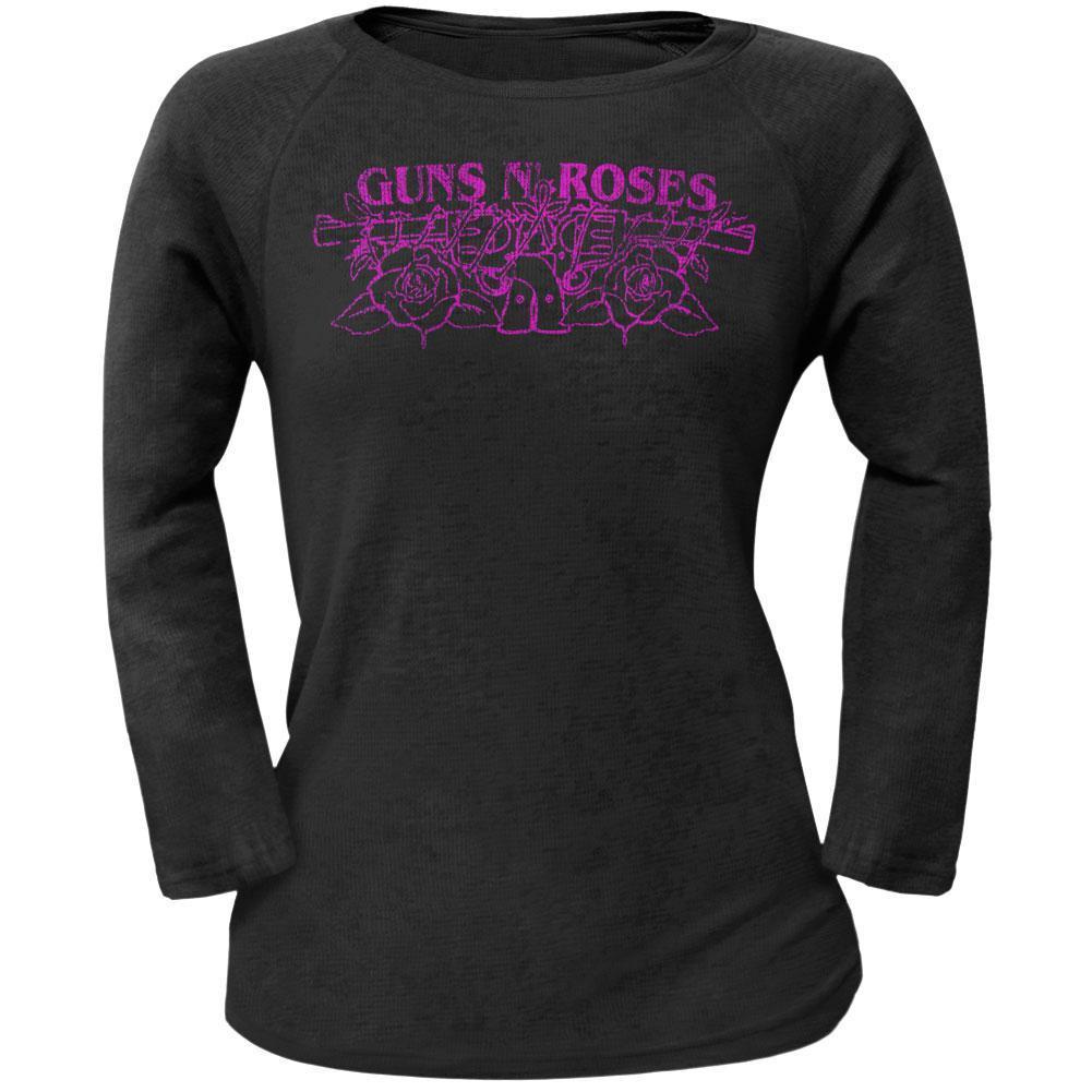 Pink Guns N' Roses Logo - Guns N Roses - Pink Guns Juniors Thermal – OldGlory.com