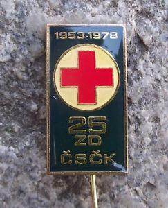 Czech Red Cross Logo - 1978 Czech Red Cross Association 25th Anniversary First Aid Medical ...