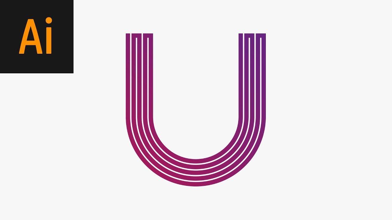 Purple U Logo - Design a Monogram Logo Illustrator Tutorial