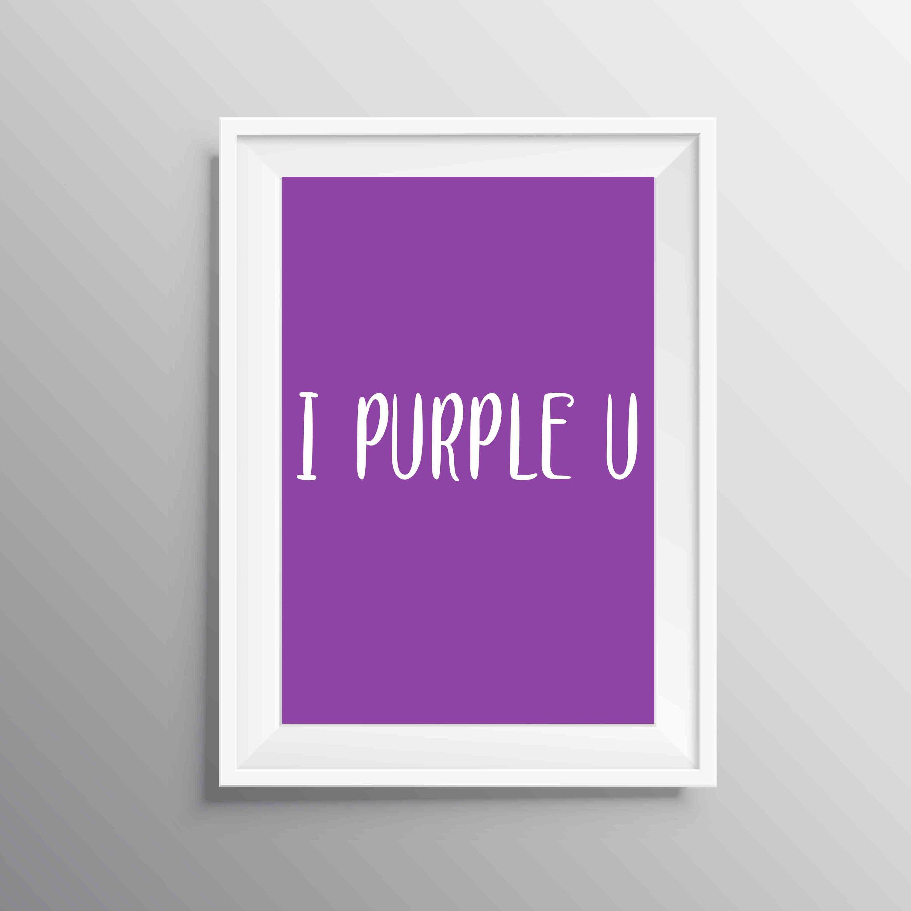 Purple U Logo - I Purple U Poster BTS I Purple You Print BTS Digital Wall | Etsy