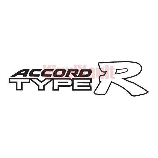 Honda Type R Logo - Honda Accord Type R Logo Vinyl Car Decal - Vinyl Vault