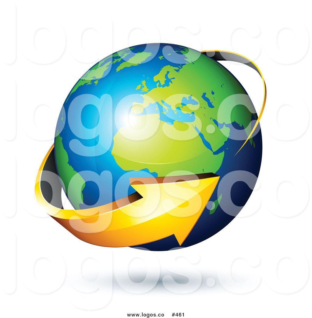 Blue and Yellow Earth Logo - Black Earth Icon With Arrow Image Globe with Arrow