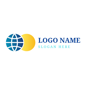 Blue and Yellow Earth Logo - Free Earth Logo Designs. DesignEvo Logo Maker