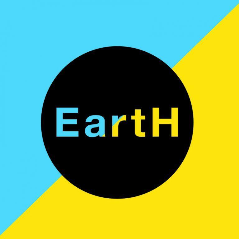 Blue and Yellow Earth Logo - EartH Archives