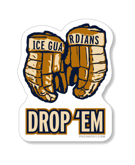 Drop Em Logo - ICE GUARDIANS 'DROP 'EM' HOCKEY STICKER