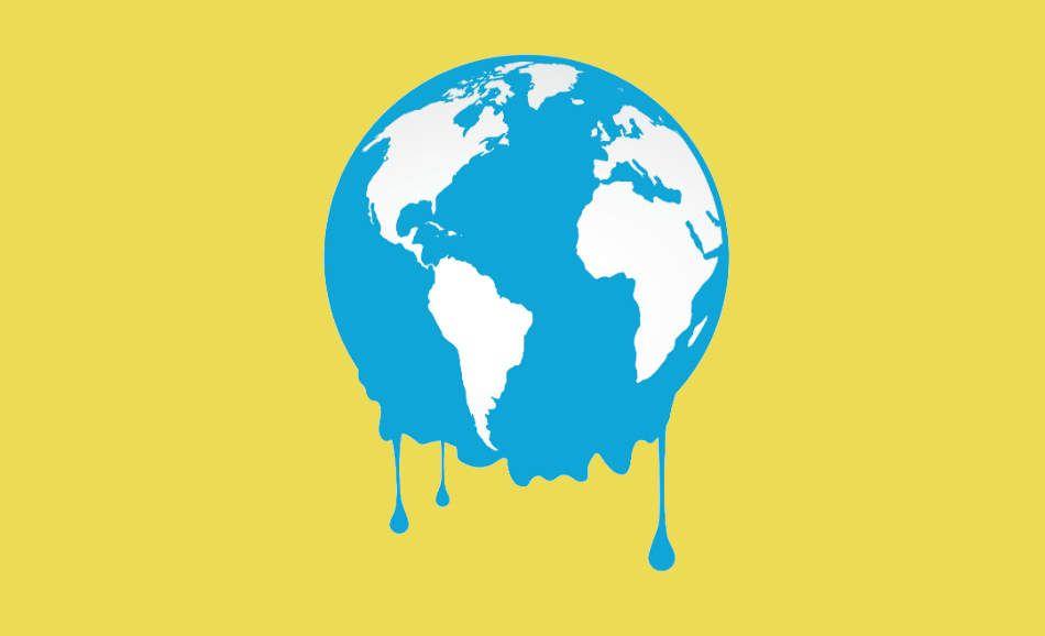 Blue and Yellow Earth Logo - Two futurists on life in a climate-constrained world | GreenBiz