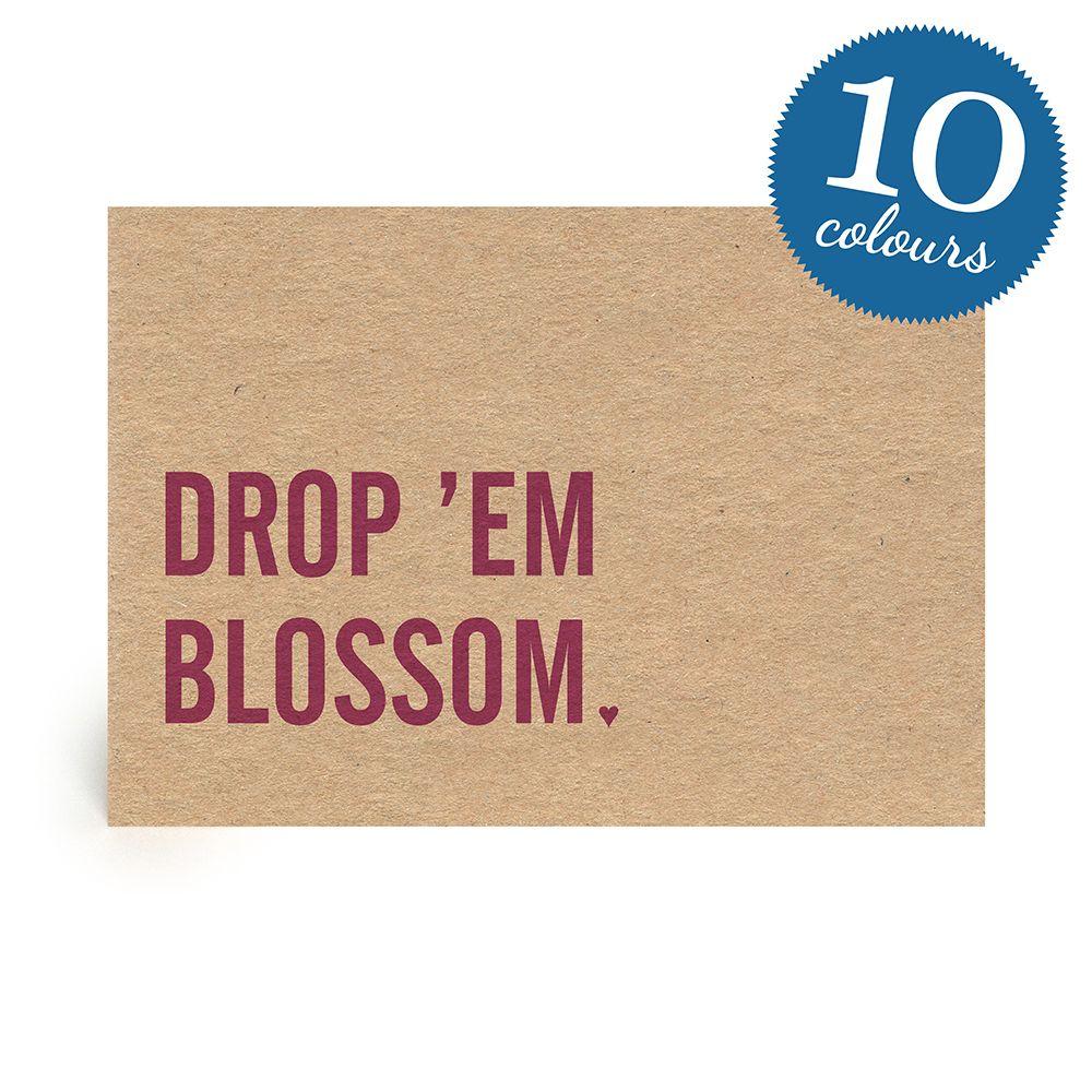 Drop Em Logo - Drop 'Em Blossom – Handmade Greeting Card - Dig The Earth