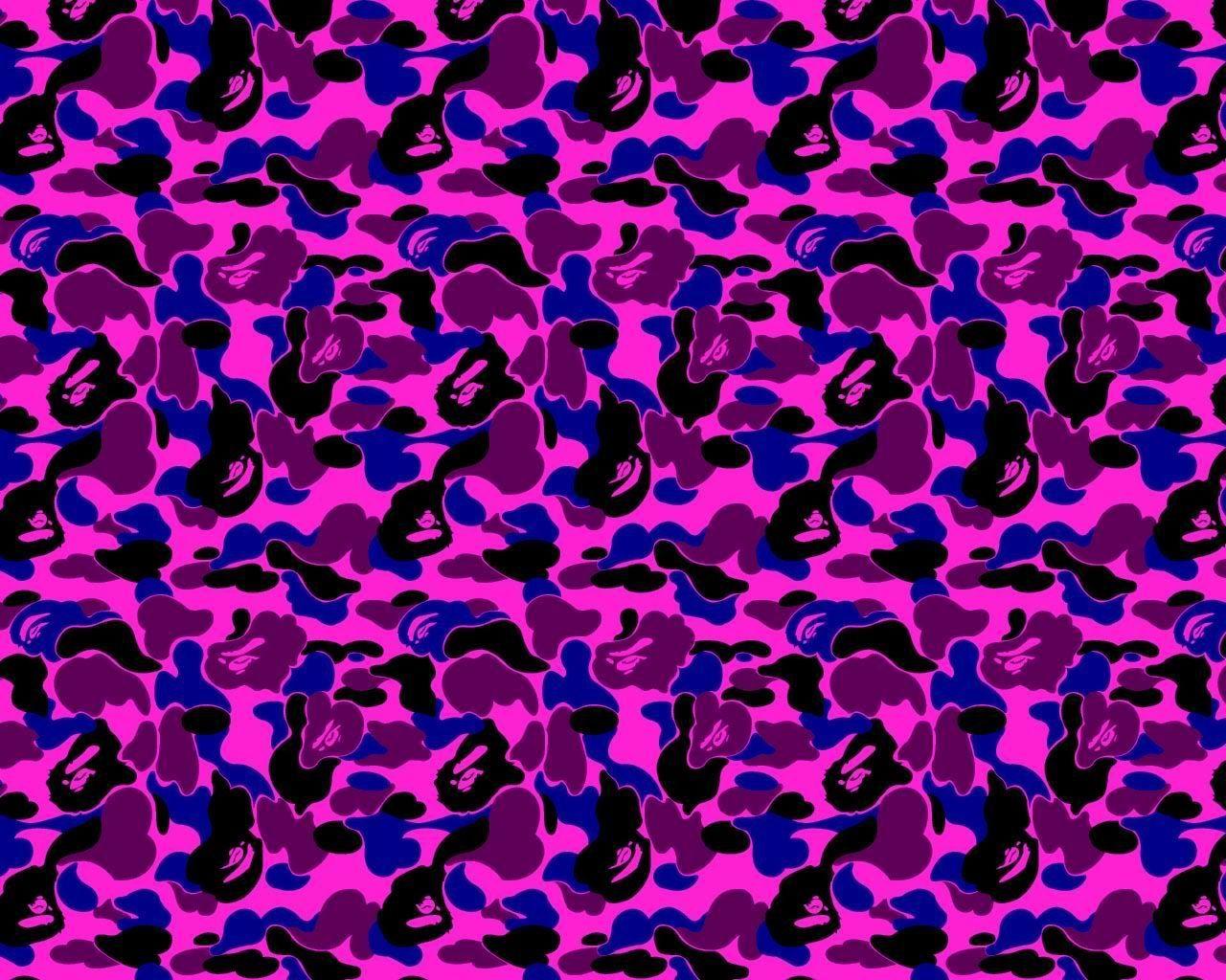 Purple BAPE Shark Logo - Streetwear Wallpaper Group 1280×1024 BAPE Wallpaper 36 Wallpaper