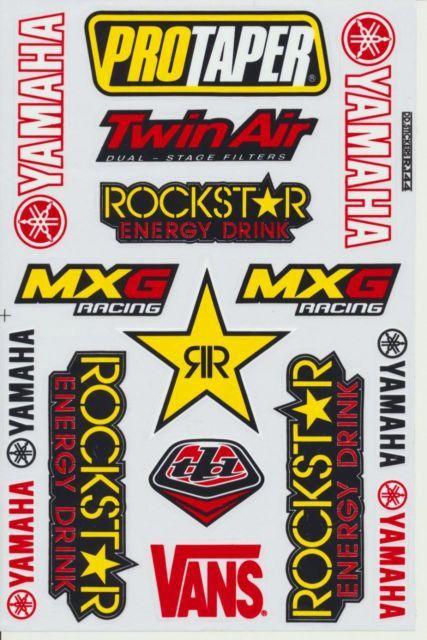 Clear Stage Logo - MXG Racing Yamaha Rockstar Energy Drink Logo Helmet Clear Sticker ...