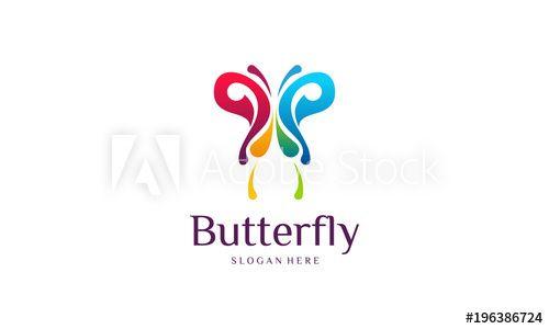 Colorful Butterfly Logo - Abstract colorful Butterfly Logo designs template, , Butterfly logo ...